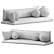 Fabric Texture Window Seat Pillows 3D model small image 4