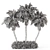 Palm Tree Plants Set 2378 3D model small image 5