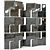 Minotti Janis Decorative Screen 3D model small image 2