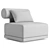 Restoration Hardware Teak Swivel Lounge Chair 3D model small image 4