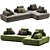  Modern FILIPH Sectional Sofa 3D model small image 2