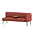 Modern Haworth Cabana Sofa Style 3D model small image 3