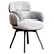 Sophisticated Vivienne Dining Chair 3D model small image 3