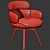 Sophisticated Vivienne Dining Chair 3D model small image 7