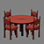 Mawu Oak Chair Set, Gonzalez 3D model small image 5