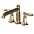 Minimalist Roman Tub Faucet Set 3D model small image 3