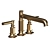 Minimalist Roman Tub Faucet Set 3D model small image 4