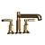 Minimalist Roman Tub Faucet Set 3D model small image 6