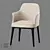 Modern Wooden Eco-Leather Chair 3D model small image 1