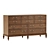 Classic Hickory White Dresser 3D model small image 1