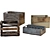 Antique Wooden Storage Crates 3D model small image 2