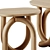 Ame Pearl Oval Wood Table 3D model small image 5