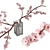 Sakura Blossom Branch Vase Decor 3D model small image 3