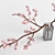 Sakura Blossom Branch Vase Decor 3D model small image 4