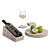 Elegant Wine Set With Textures 3D model small image 1