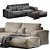 Modern Designer Sofa for Stylish Interiors 3D model small image 1