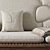 Sheep Headboard Sofa with Pillows 3D model small image 11