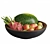  Rustic Wooden Fruit Bowl 3D model small image 2