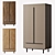 Damien Double Wardrobe Natural Oak 3D model small image 1