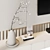 Modern TV Wall with Soundbar 3D model small image 4