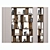 Modular Cabinet Shelves Bookcase 3D 3D model small image 1