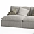 Luxurious ARIA Chaise Sectional Sofa 3D model small image 6