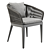 Elegant Hamilton Dining Chair 3D model small image 1