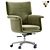 Modern Humphrey Desk Chair, Natural 3D model small image 3