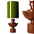 Spun Wood Lamp with Lacquer 3D model small image 1