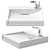 BAU Cerama 60x60 Sink Over Washer 3D model small image 1