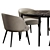 Modern Dining Chairs and Table 3D model small image 3