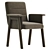 Elegant Velvet Dining Chairs Set 3D model small image 2