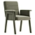 Elegant Velvet Dining Chairs Set 3D model small image 3