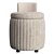 Nordmann Bella Light Beige Pouf 3D model small image 2