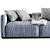 Modern Poliform Shangai 2-Seater Sofa 3D model small image 3