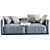 Modern Poliform Shangai 2-Seater Sofa 3D model small image 4