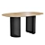 Modern Dining Table with Metal Base 3D model small image 5