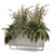 Metal Pots with Outdoor Plants 3D model small image 1
