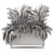 Metal Pots with Outdoor Plants 3D model small image 2