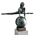 Elegant Gymnast Ball Sculpture 3D model small image 1