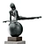 Elegant Gymnast Ball Sculpture 3D model small image 5