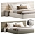Modern Double Bed Orly 3D model small image 3