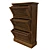 Solid Teak Wood Shoe Cabinet 3D model small image 3