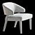 Chic Cahn Cocktail Lounge Chair 3D model small image 4