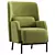 Modern Velvet Accent Chair "Vil 3D model small image 4