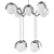 Astraeus Clarke Lenox Chandeliers Set 3D model small image 3