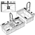 Smart Swish Multifunctional Kitchen Sink 3D model small image 3