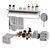 Sleek Bathroom Decor Set 3D model small image 1