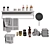 Sleek Bathroom Decor Set 3D model small image 2