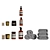 Sleek Bathroom Decor Set 3D model small image 4